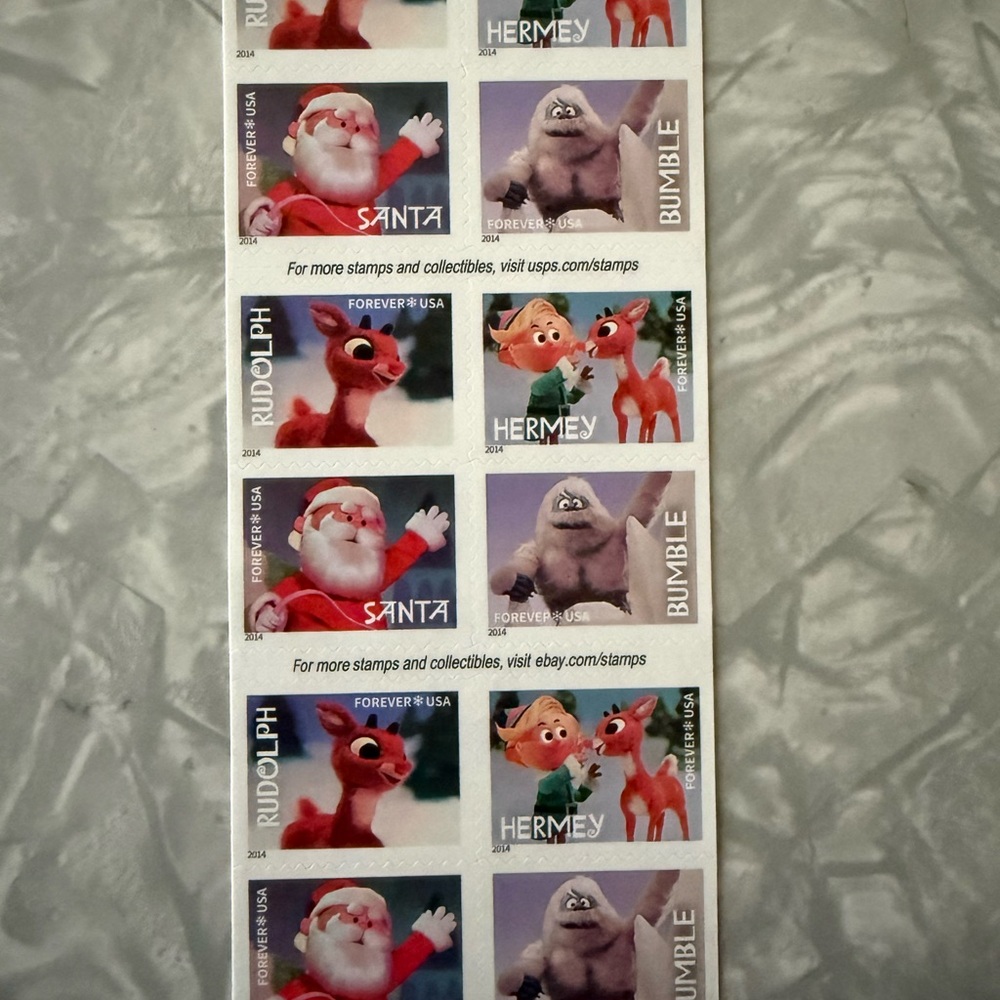 Rudolph the Red-Nosed Reindeer Stamps forever stamps 20 count - Picture 2 of 2